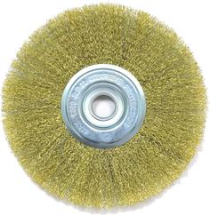 Кордщетка ELITECH плоская 200мм для УШМ гофрированная латунированная сталь (1820.075000)