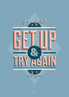 Большой мотивационный постер на стену "You Failed, Get Up" 40х50 см без рамы Motivate Me Posters
