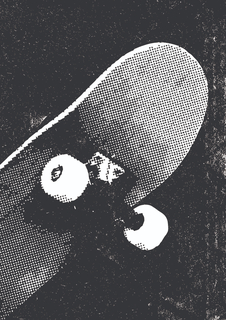 Большой постер на стену "Skateboard" 40х50 см без рамы Motivate Me Posters