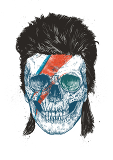 Большой постер на стену "Eye of the singer Bowies skull" 40х50 см без рамы Balazs Solti