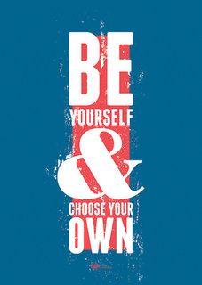 Большой мотивационный постер на стену "Be yourself" 60х90 см без рамы Motivate Me Posters