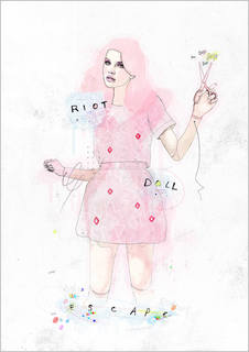 Большой постер на стену "Riot Doll Escape" 50х70 см без рамы Mydeadpony