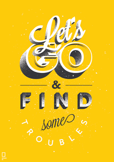 Большой мотивационный постер на стену "Lets Go Find" 50х70 см без рамы Motivate Me Posters