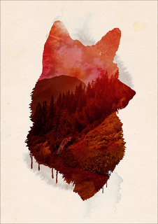 Большой постер на стену "Autmn Leaf" 60х90 см без рамы Robert Farkas