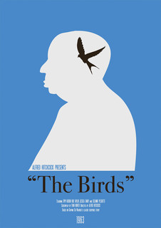 Большой кино постер к фильму на стену "The Birds" 50х70 см без рамы Matt Needle