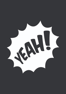 Большой постер на стену "Yeah" 50х70 см без рамы Motivate Me Posters