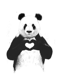 Большой постер на стену "All you need is love" 60х90 см без рамы Balazs Solti