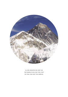 Большой постер на стену "Climb the world" 60х90 см без рамы Scandimania