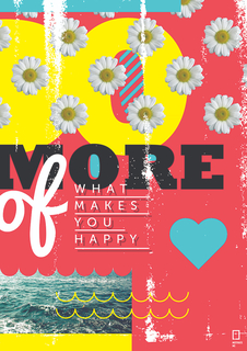 Большой мотивационный постер на стену "Makes Your Happy" 40х50 см без рамы Motivate Me Posters