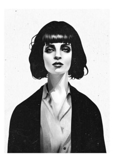 Большой постер на стену "Mrs Mia Wallace" 40х50 см без рамы Ruben Ireland