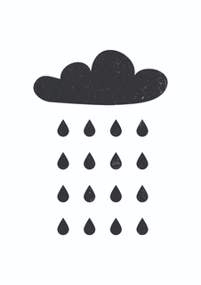 Большой постер на стену "Rain" 40х50 см без рамы Motivate Me Posters