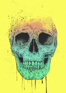 Большой постер на стену "Pop art skull" 50х70 см без рамы Balazs Solti