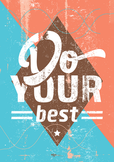 Большой мотивационный постер на стену "Do Your Best" 40х50 см без рамы Motivate Me Posters