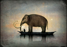 Большой постер на стену "Night" 60х90 см без рамы Catrin Welz Stein