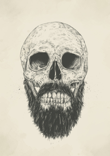 Большой постер на стену "The Beard Is Not Dead" 60х90 см без рамы Balazs Solti