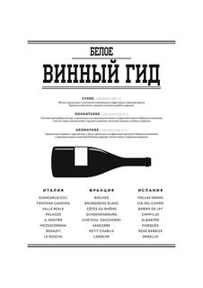 Большой постер на стену "Винный гид (белое)" 60х90 см без рамы Scandimania