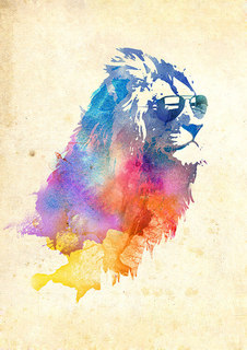 Большой постер на стену "Big Beast" 60х90 см без рамы Robert Farkas