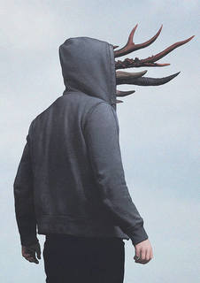 Большой постер на стену "Horns" 40х50 см без рамы Юрий Шведов