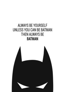 Большой постер на стену "Be Batman" 40х50 см без рамы Scandimania