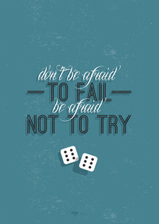 Большой мотивационный постер на стену "Dont Be Afraid" 60х90 см без рамы Motivate Me Posters