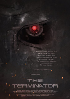 Большой кино постер к фильму на стену "Terminator" 50х70 см без рамы Anthony Genuardi