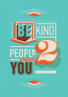 Большой мотивационный постер на стену "Be Kind" 40х50 см без рамы Motivate Me Posters