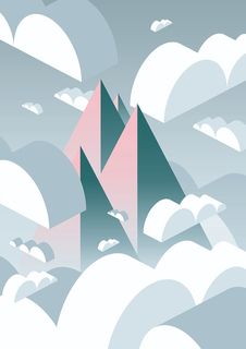 Большой постер на стену "Mountains" 40х50 см без рамы Motivate Me Posters