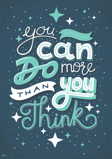 Большой мотивационный постер на стену "You Can Do More" 60х90 см без рамы Motivate Me Posters