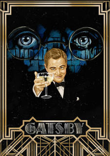 Большой кино постер к фильму на стену "Great Gatsby" 50х70 см без рамы Charlie Bearman