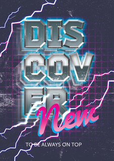 Большой мотивационный постер на стену "Discover New" 60х90 см без рамы Motivate Me Posters