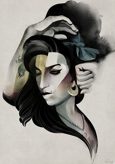 Большой постер на стену "Amy Winehouse (Эми Уайнхаус)" 60х90 см без рамы Лёша Курбатов