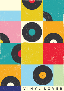 Большой постер на стену "Vinyl Lover 1" 40х50 см без рамы Motivate Me Posters