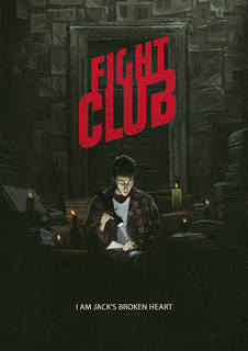 Большой кино постер к фильму на стену "Fight Club" 40х50 см без рамы Юрий Шведов