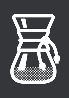Большой постер на стену "Chemex BW" 60х90 см без рамы