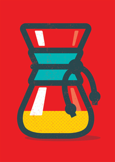 Большой постер на стену "Chemex" 60х90 см без рамы