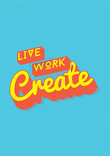 Большой мотивационный постер на стену "Live Work Create" 40х50 см без рамы Motivate Me Posters