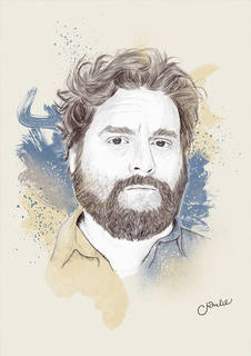 Большой кино постер к фильму на стену "Galifianakis" 60х90 см без рамы Charlie Bearman