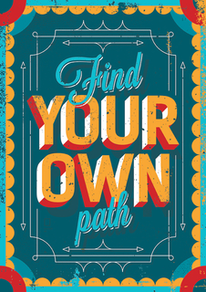 Большой мотивационный постер на стену "Find Your Own Path" 40х50 см без рамы Motivate Me Posters