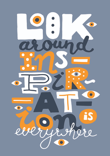 Большой мотивационный постер на стену "Look Around Pirat" 60х90 см без рамы Motivate Me Posters