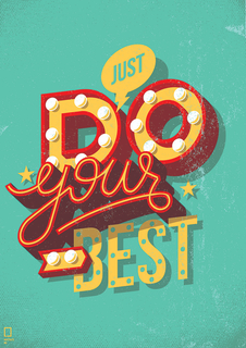 Большой мотивационный постер на стену "Just Do Your Best" 40х50 см без рамы Motivate Me Posters