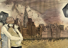 Большой постер на стену "New York" 50х70 см без рамы Charlie Bearman