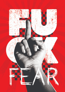 Большой мотивационный постер на стену "F*ck FEAR" 50х70 см без рамы Motivate Me Posters