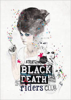 Большой постер на стену "The Black Death Riders" 60х90 см без рамы Mydeadpony