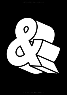 Большой постер на стену "Ampersand" 50х70 см без рамы Motivate Me Posters