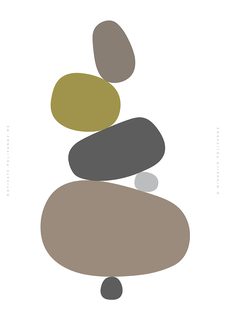 Большой постер на стену "Stone Balls" 50х70 см без рамы Motivate Me Posters