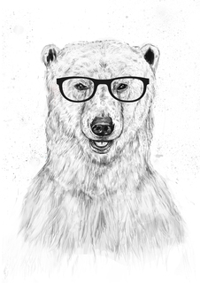 Большой постер на стену "Geek Bear" 40х50 см без рамы Balazs Solti