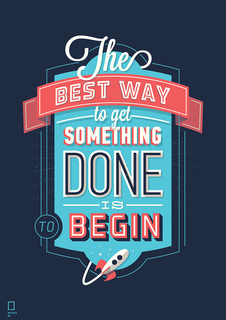 Большой мотивационный постер на стену "Best Way To Get" 40х50 см без рамы Motivate Me Posters