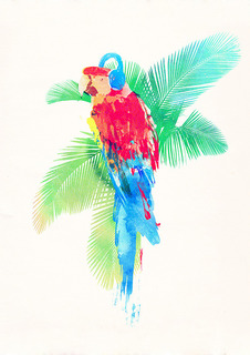 Большой постер на стену "Tropical Party" 40х50 см без рамы Robert Farkas