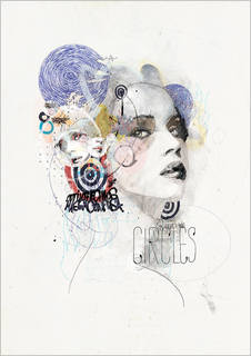 Большой постер на стену "Everything Happens In Circles" 60х90 см без рамы Mydeadpony