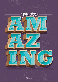 Большой мотивационный постер на стену "You Are Amazing" 60х90 см без рамы Motivate Me Posters
